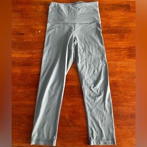 ‘Yogalicious’ baby blue yoga pants.